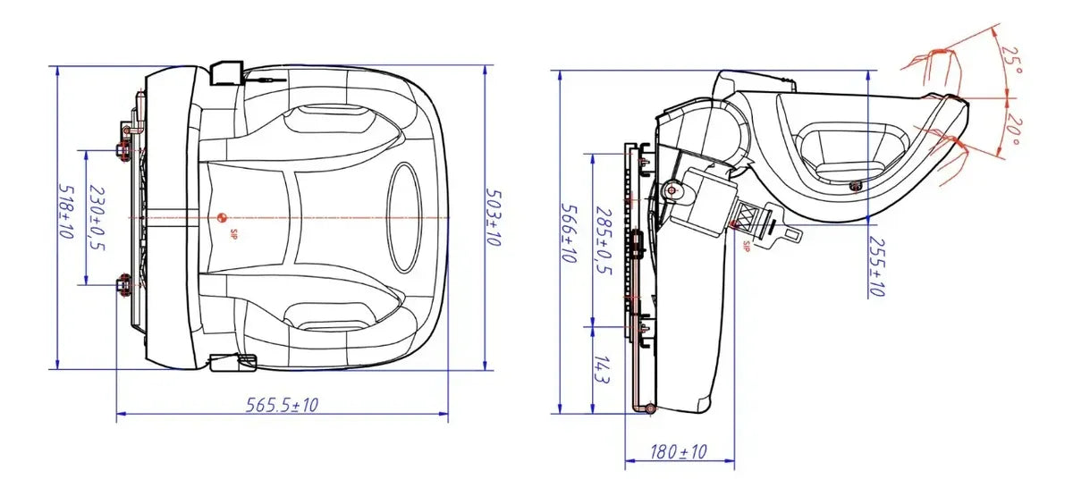 Asiento Tractor Montacargas Reclinable Con Cinturon Y Sensor