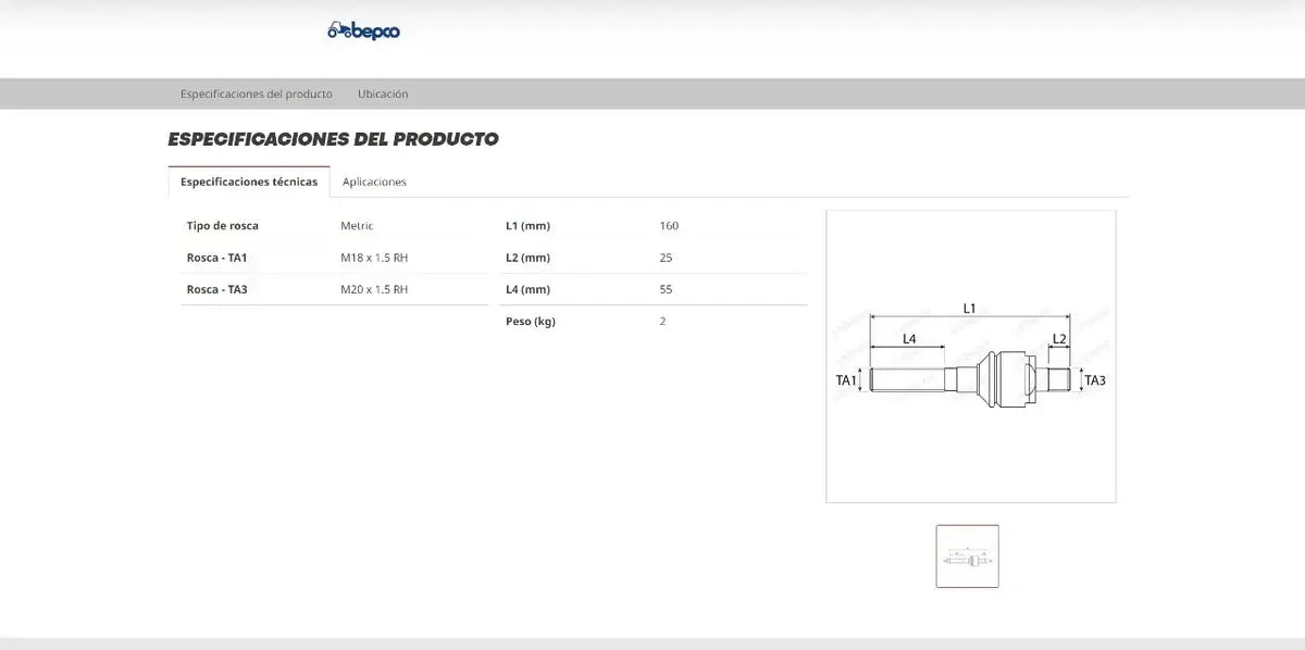 Rótula Dirección Massey Ferguson 275 290 390 Reforzada