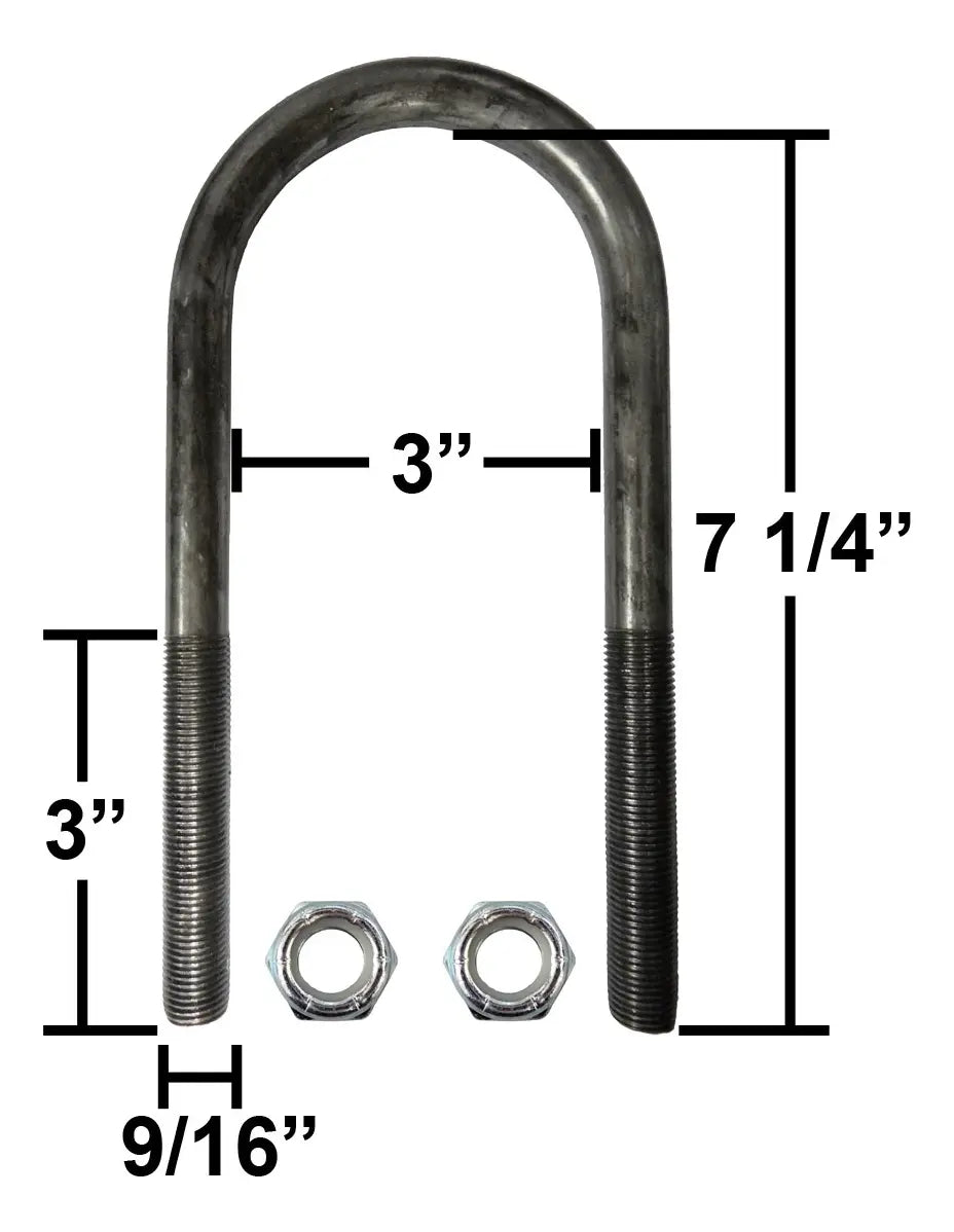 Kit Abrazaderas U 9/16 Muelles Remolque/traila 6000lb Eje 3