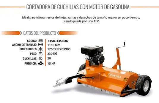 Cortadora Desmenuzadora De Forraje A Gasolina Alta Producción