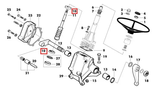 Balero Sinfín Dirección Massey Ferguson 165 175 185 285