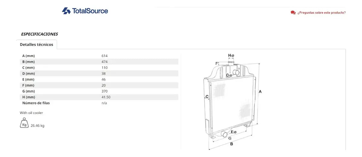 Radiador New Holland 82980245 Con Enfriador De Aceite
