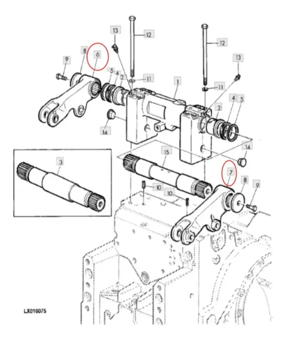 Brazo De Elevacion Izquierdo Para John Deere 6100/6400/6600