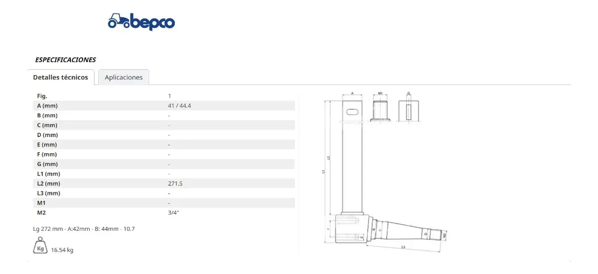 Mango/eje De Dirección Derecho Ford 5000 6600 7000 7700