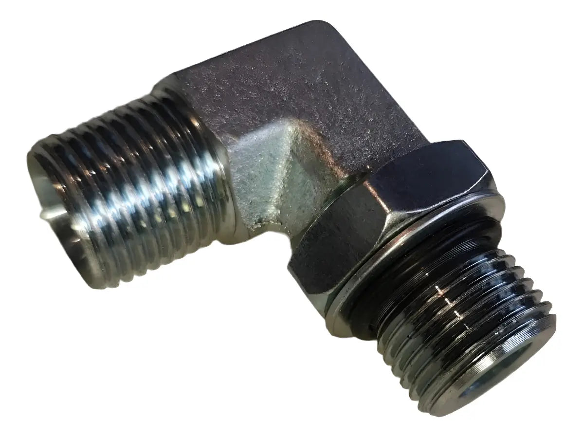Conector Hidráulico O-Ring 3/4 A NPT 1/2 90 Grados
