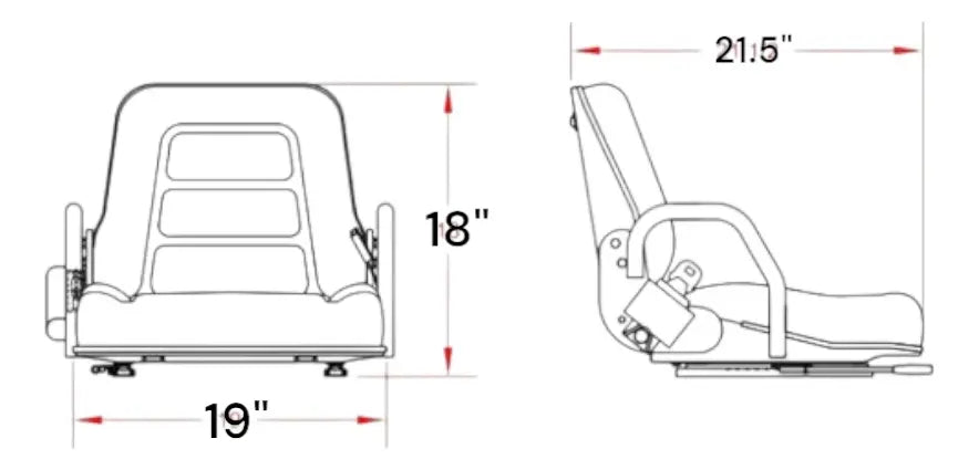 Asiento Universal Montacargas Reclinable Cn Coderas/cinturon