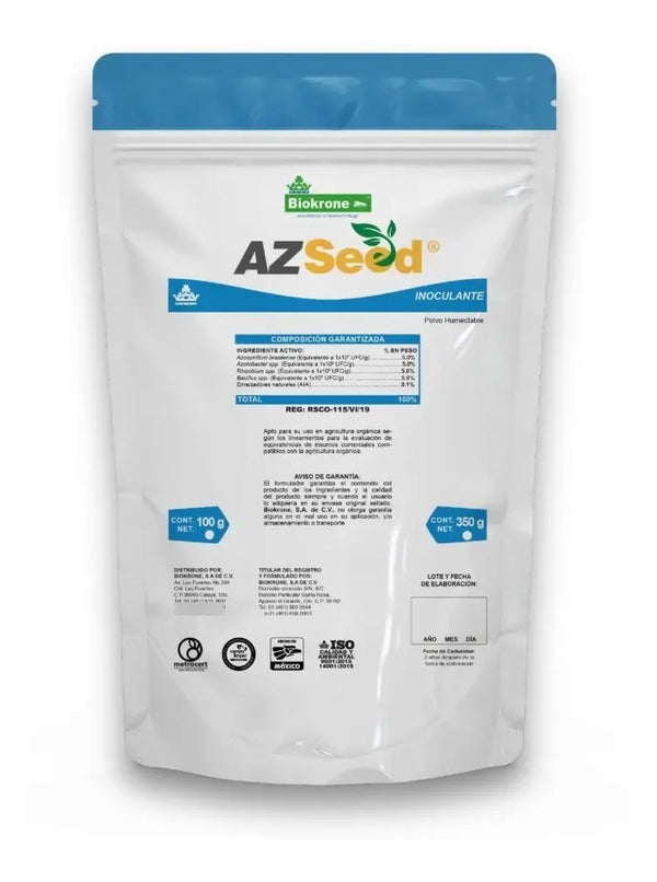 Biokrone Az Seed Biofortificante Fijador De Nitrogeno 350gr