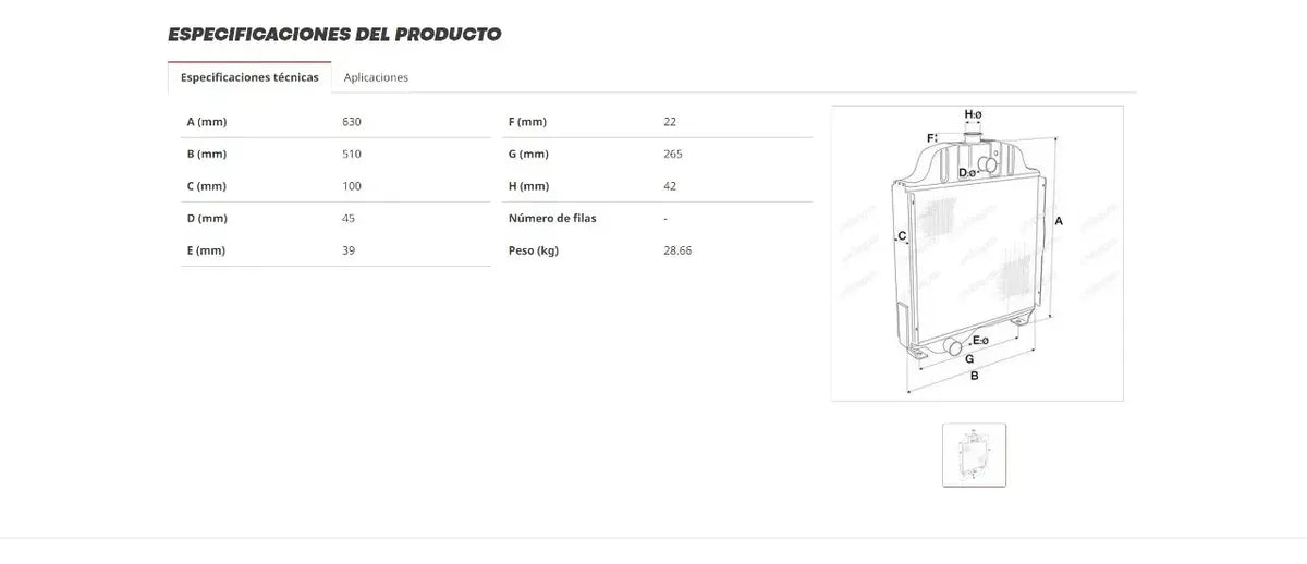 Radiador New Holland TT75 S5153481 5153483
