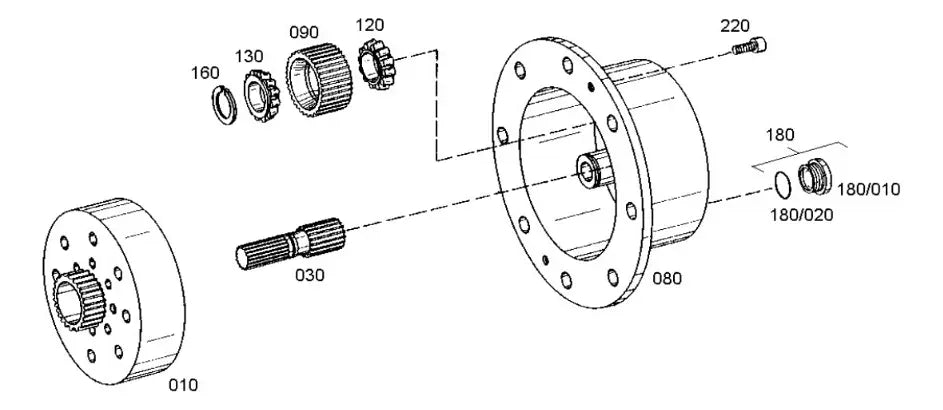 Corona Reductor Dentada Eje Delantero Para John Deere 6300