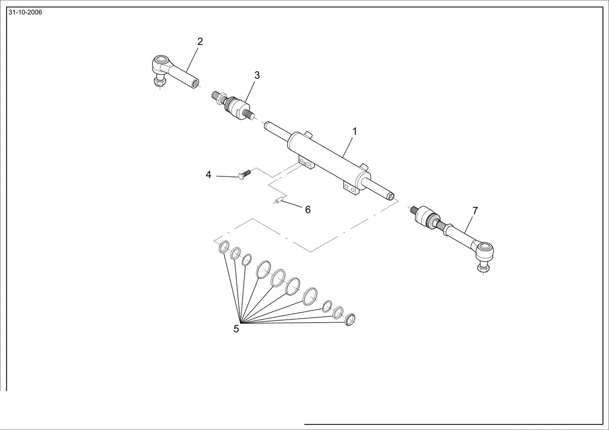 Cilindro Dirección Hidráulica Massey Ferguson 3429989M91
