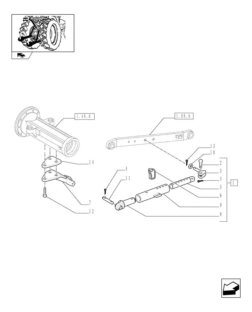 Brazo Tensor Estabilizador New Holland Case JX
