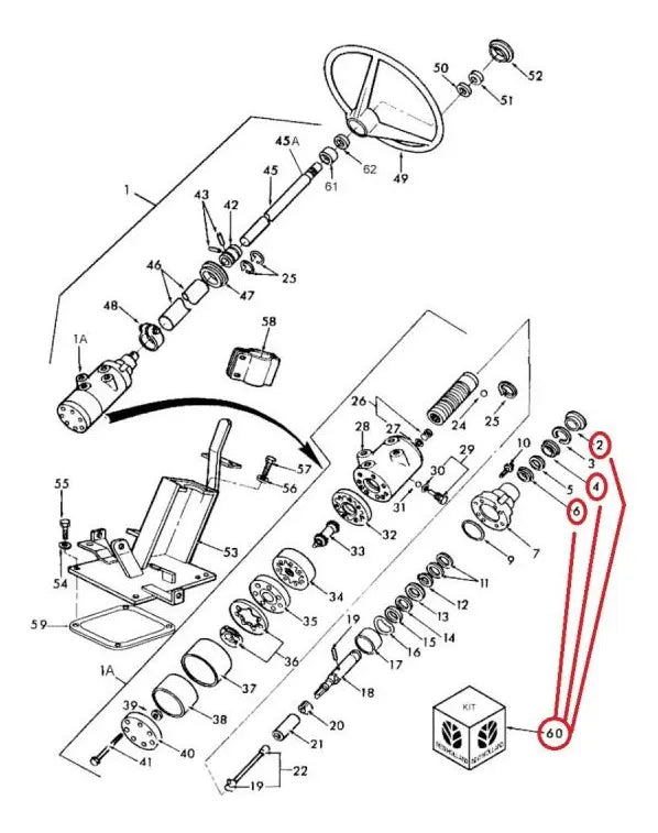 Ligas Sellos Para Orbitrol De Tractor Ford