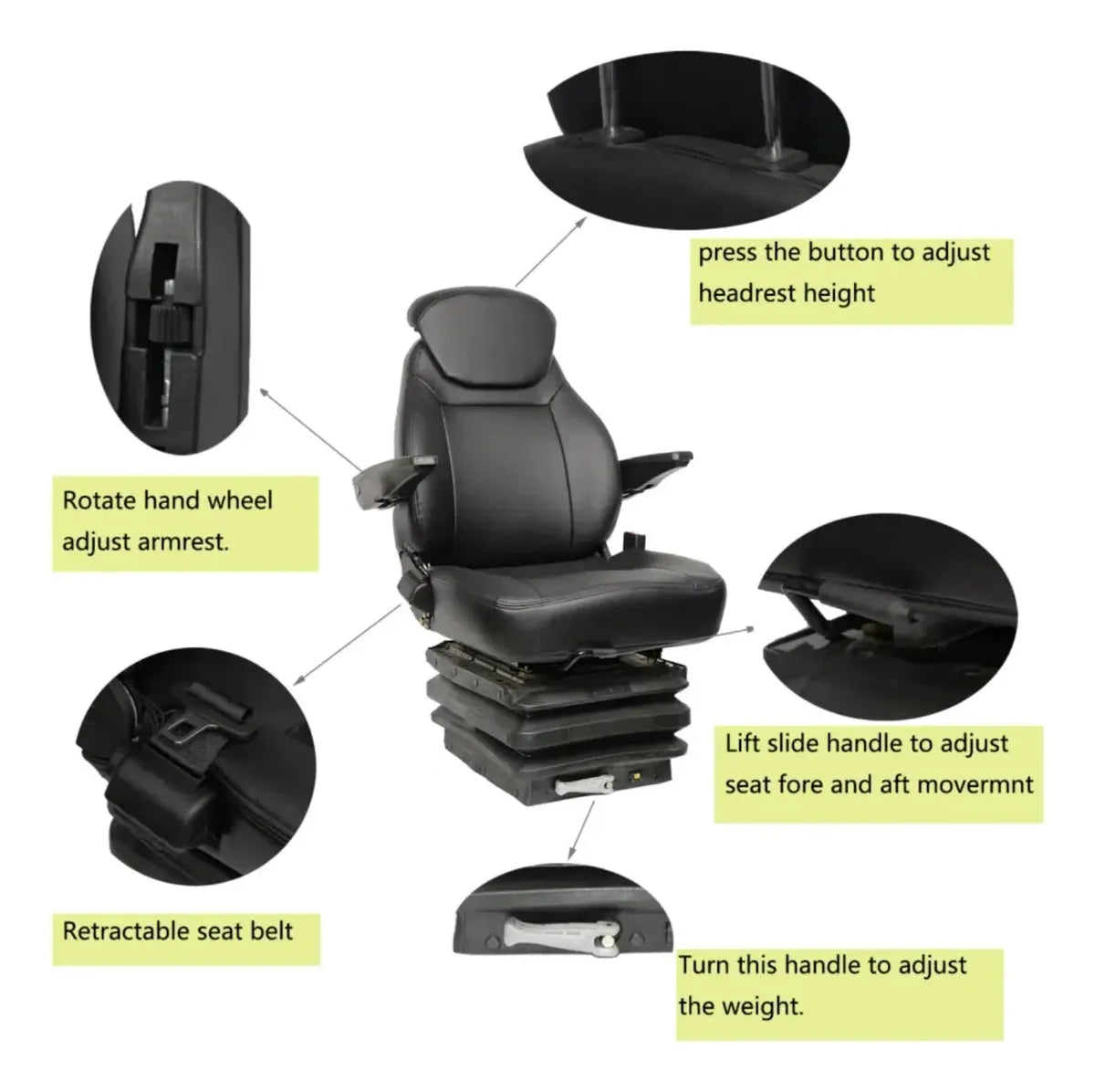 Asiento Universal Premium Lujo Ys15 Tractor Camion Etc