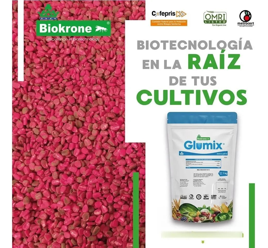 Biokrone Glumix Polvo Inoculante Y Mejorador De Suelos 1kg