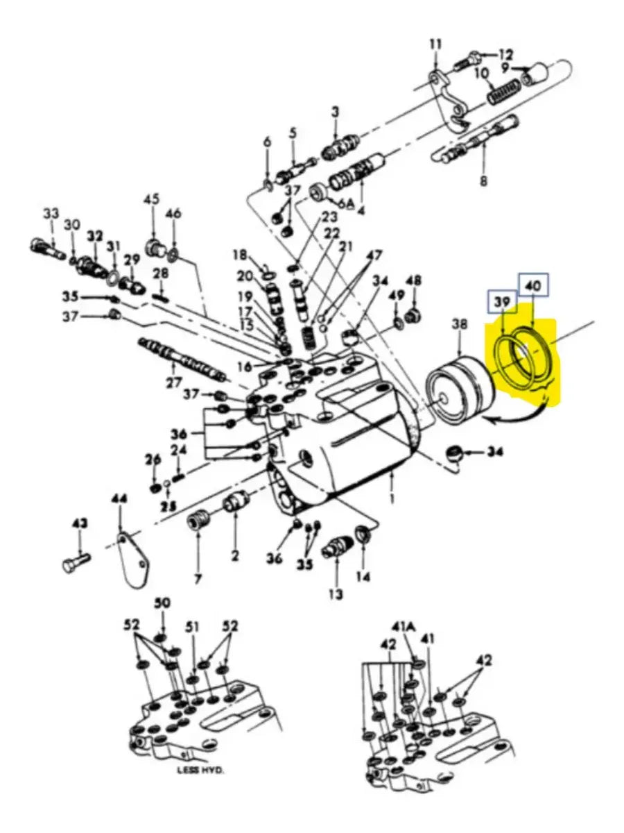 Anillo Liga De Piston Hidraulico Para Ford New Holland