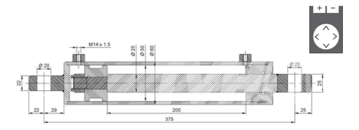 Cilindro Dirección Hidráulica Case JX